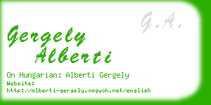 gergely alberti business card